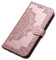 HAOYE Cover per Huawei Nova 5T Cover, Custodia Chiusura Magnetica Flip Case Stile, Pelle PU Mandala Sbalzato con Supporto di Stand/Carte Slot. Oro Rosa