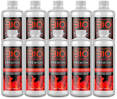 20 x 1 Litro Bioetanol Premium Transparente para chimeneas