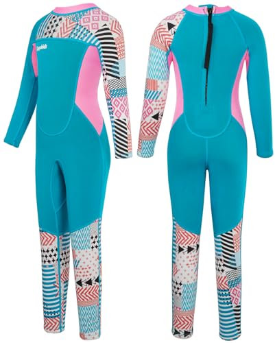 Gogokids Neoprenanzug Kinder Lang, 2,5mm Neopren UV-Badeanzug Rückenreißverschluss, Thermo Neoprenanzüge für Mädchen Jungen zum Schwimmen, Surfen, Tauchen