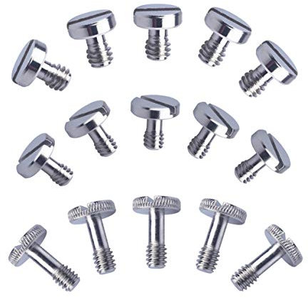 Xwell 1/4''-20 Slotted Screw, for Quick Release (QR) Plate or Camera Tripod Monopod (15 Pcs)