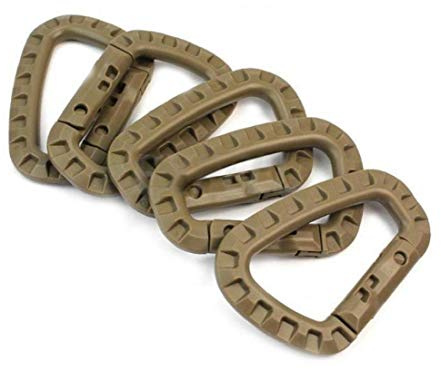 lankater 5pcs Primavera Snap Gear Moschettone Portachiavi D Forma Plastica Grillo Moschettone Zaino Fibbia Blocco Portachiavi Zaino Leggero