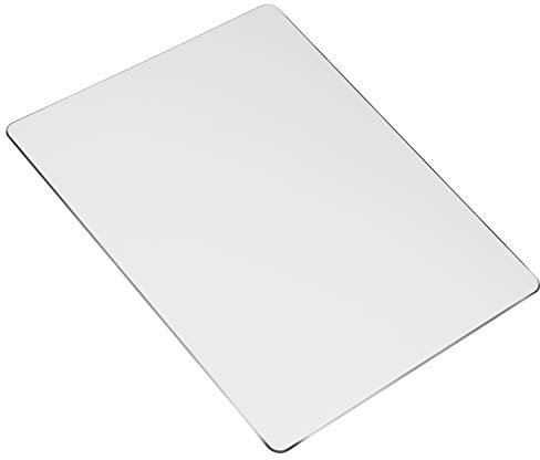 MengH-SHOP Metal Aluminum Mouse Pad Thin Hard Mouse Mat Double Sided Waterproof Mousepad for Laptop, Computer and PC 220 * 180 * 2 MM (Silver)