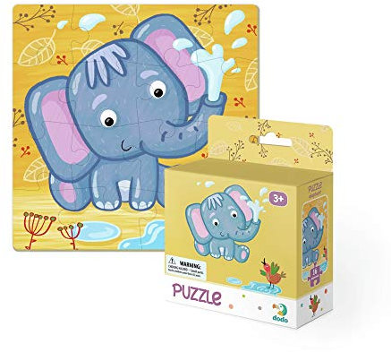 Dodo D300162 Educational Elephant Puzzle 16 Pieces, Various