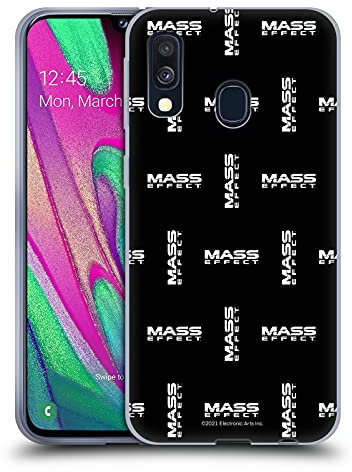 Head Case Designs Licenza Ufficiale EA Bioware Mass Effect Logo Modello Grafiche Custodia Cover in Morbido Gel Compatibile con Samsung Galaxy A40 (2019)