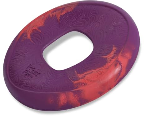 WEST PAW Seaflex Sailz Dog Toy Flying Disc – Machine Washable Dog Toys for Moderate Chewers – Eco-Friendly Zogoflex Toys for Dogs – Perfect for Gnawing, Fetch, Catch, Pet Training – Hibiscus