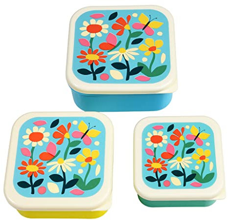 Butterfly-Garten Snackboxen, wiederverwendbar, 3 Stück
