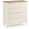 Netfurniture Palermo Shaker Kommode mit 4 Schubladen, elfenbeinfarben / Eiche