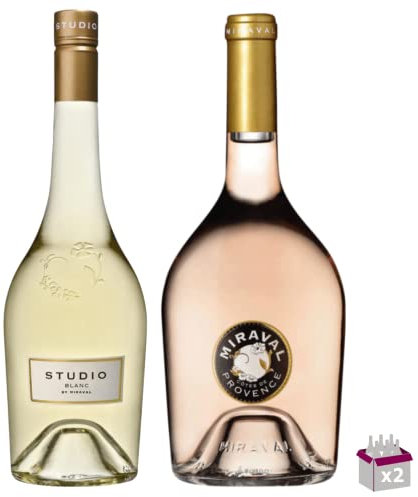 Lot découverte Miraval 2x75cL– 1 Studio by Miraval 2021 Blanc 75cL 13% & 1 Côtes de Provence Rosé 2021 75cL 13%