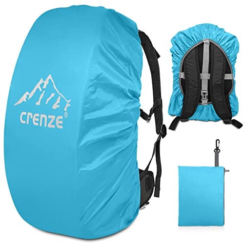 Crenze Regenschutz für Rucksäcke, 15-90L wasserdichte Regenhülle, Rucksack-Cover für Wandern, Camping, Radfahren, Reisen und Schulranzen