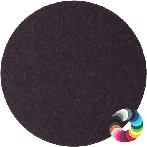 Rundes Platzset Filzuntersetzer in 35cm, Pflaume (HF027) für Gläser, Essen, Tischdeko