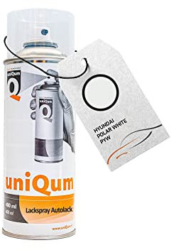 uniQum Autolack Spraydose HYUNDAI POLAR WHITE PYW Autolack Reparatur 400 ml