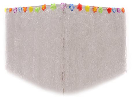 Anawakia Hawaii Tischröcke Hawaii Deko Party Tischdecke Hawaii Tischdeko (Weiß,276 x 30cm)