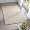 TacaHome Kurzflor Teppich Designer I Flauschiger Flachflor für Wohnzimmer, Esszimmer, Schlafzimmer oder Kinderzimmer | 160 x 220 cm Creme
