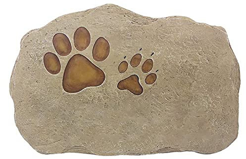 IAKAEUI Katzengrabstein mit Katzenpfoten, Gedenksteine für Katzen mit Personalisierter Gravur Katzen, Wetterfest Personalisiert - Individuelles Text