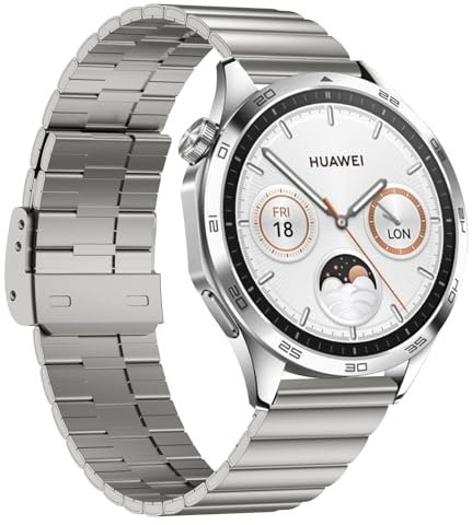 Correa para Huawei Watch GT 2 46mm, 22mm Pulsera de Metal de Acero Inoxidable para Huawei Watch GT 3/GT 3 Pro 46mm/GT 4 46mm/GT 2 Pro/GT 2e/GT Sport/Active/Elegant/Huawei Watch 3/3 Pro/4/4 Pro