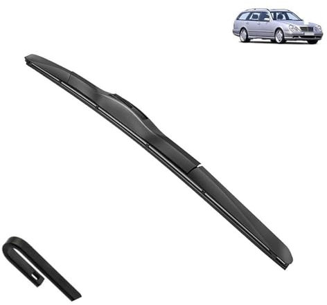 Frontwischerblätter kompatibel mit Mercedes Benz E-Klasse S210 W210 1996–2002 Wagon Sedan Windschutzscheibe Windschutzscheibe Fenster E200 E230 E280 E320 (Color : Front, Size : LHD)