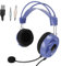 Casque De Jeu, Casque Filaire avec Microphone pour PC sur L'oreille, Casque De Streaming avec Lumières RVB, Casque Antibruit pour Les Jeux(Violet)