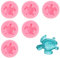 Mozeat Lens Lot de 6 moules en silicone en forme de tortue 3D - Moule à bonbons - Réutilisable - Moule à gâteau fondant - Décoration pour chocolat, bonbons, gâteaux