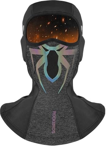 ROCKBROS Sturmhauben Motorrad Fahrrad Balaclava Skull Maske Winter Skimaske Warm Winddicht Ghost Maske Motorradfahren,Snowboarden Herren Damen für Radfahren Outdoor Sports