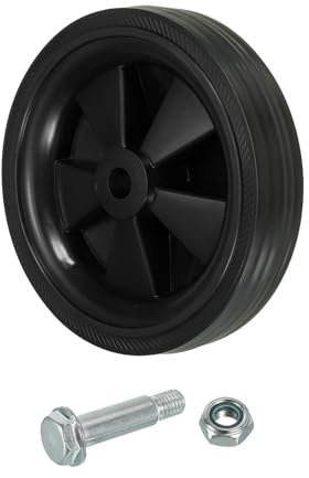 PATIKIL Ruote per Compressore d'Aria da 6 Pollici, Ricambi Universali per Ruote di Compressore d'Aria con Foro da 0,5 Pollici per Facilitare La Mobilità, Nero