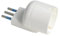 Adattatore con Spina Angolare 10A 2P+T con Presa Piccola 10A/ Schuko 16A, Riduttore a Spina Laterale Salvaspazio 5.7cm (1)