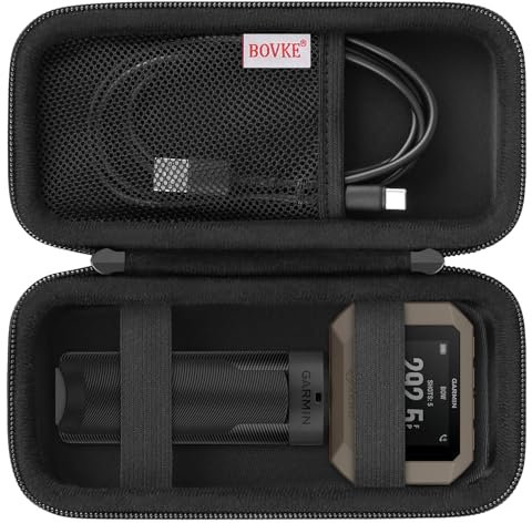 BOVKE Fondina da viaggio compatibile con cronografo compatto Xero C1 Pro per tiro al bersaglio, borsa da viaggio Xero C1 Pro con spazio extra per cavi di ricarica, power bank, Nero+Nero