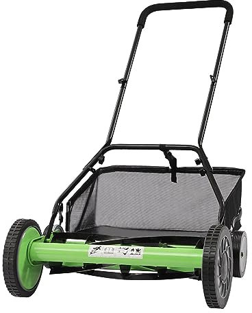 Handrasenmäher Spindelmäher Hand Push mit Fangkorb Mähbreite: 50,8 cm Handmäher Einstellbare Mähhöhe 3.4-6.4cm