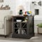 cointwo Bedside Table Farmhouse, Side Table Living Room with Charging Station & Adjustable Shelf, Smart Nightstand Organizer for Bedroom Living Room Office Use