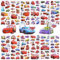 Bubble Sticker Kinder Cars-12 Pcs 3D Auto Puffy Stickers Set Lightning Auto Sticker Wasserdichte Vinyl Aufkleber Jungen Mädchen DIY Scrapbooking Fotoalbum Laptop Bottle Sticker Gastgeschenke Mitgebsel