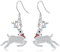 Rentier Ohrringe S925 Sterling Silber Zirkonia Rentier Rentier Ohrhänger Weihnachts Rentier Schmuck für Damen