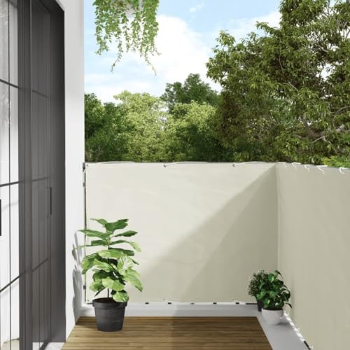 Buzaza Écran d'intimité de Balcon Blanc 700x120 cm PVC,Brise-Vue,Brise Vue Beige,Canisse Brise Vue