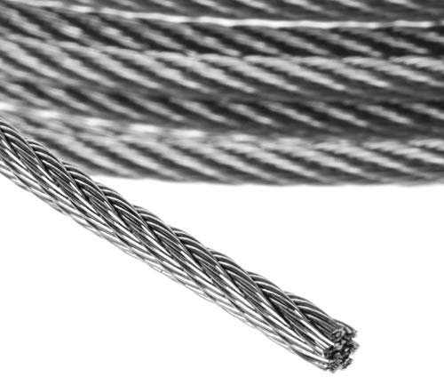 CEHJZQRPL Câble métallique, Câble métallique en Acier, câble métallique de Levage 10 m 7 * 7 Corde à Linge(1mm)