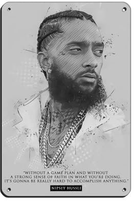 Rapper Nipsey Hussle Poster, Blechschild, Vintage, Metall, Pub, Club, Café, Bar, Zuhause, Wandkunst, Dekoration, Poster, Retro, 20 x 30 cm