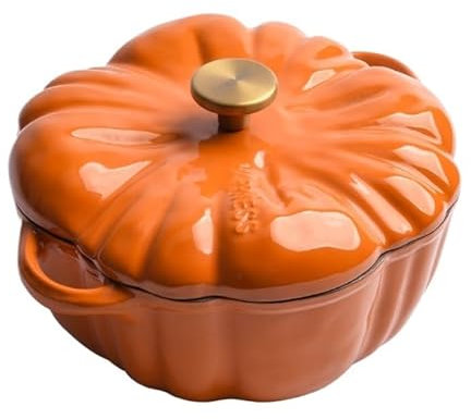 HESHUYAN Casserole Non-Stick Fry Pan, Thickened Enamel Tomato Soup Pot, Induction Cooker Stew, Pumpkin Casserole Casserole Dish(Orange 16cm)