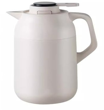 Thermo-Kaffeekaraffe mit fortschrittlichem Keramik-Innentank zum Schmoren von Tee, isolierte Wasserkanne für den Haushalt, Weiß