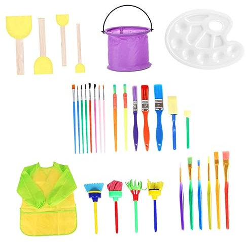 STOBOK Junge Mädchen Pinselset Für DIY Malerei Handwerk Und Kunstprojekte Malzubehör Und Werkzeugen Für Ersten Malversuche