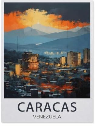 Caracas Venezuela Vintage Travel Poster，Jigsaw Puzzles 1000 Pieces for Adults, Classic Puzzle Kids Puzzle Challenging And Difficult Puzzles for Adults And Teens（75x50cm）-BD31