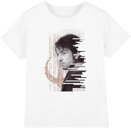 Star Wars Redacted Andor Kids T Shirt, White, 3-4