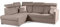 BETTSO - Ecksofa mit Schlaffunktion Mils XL, Schlafsofa mit Bettkasten Couch, Wohnlandschaft, Bequemer Sitz, Stilvolle verstellbare Kopfstützen, beige, L-Form, Links, 238x180x97cm