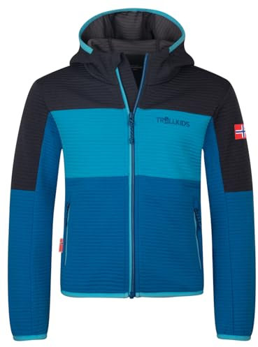 Trollkids Sogndal Fleecejacke XT Alpine Blue/Pool Blue, Gr. 140
