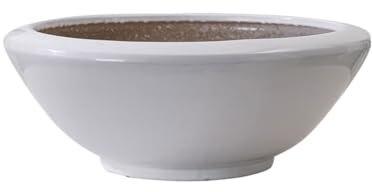 GLigeT ﻿Pot de Fleurs Pots de Fleurs en céramique Blanche avec Trous de Drainage, conteneur for Plantes, jardinière de Gros Calibre sur Pied for Une Utilisation intérieure et extérieure Cache-Pots