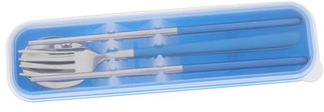 JEWEDECO Vajilla Portátil De Acero Inoxidable Juego De Utensilios De Viaje Con Estuche Para Picnic Camping y Trabajo Incluye Tenedor y Cuchara