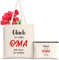 Sinekong Oma Geschenk Canvas Tragetasche mit Kosmetiktasche, Personalisierte Geschenke für Oma zum Geburtstag Einkaufstasche Handtasche, Stofftasche Oma Geburtstagsgeschenk, Geschenk Muttertag Oma