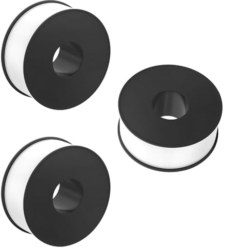 Qrity 3 Rollen PTFE Dichtungsband Wasserdicht, 15mm x 6m Teflonband Gewindedichtband für Gas, Rohre Und Wasser, Kälte und Heißwasserbeständig Dichtband
