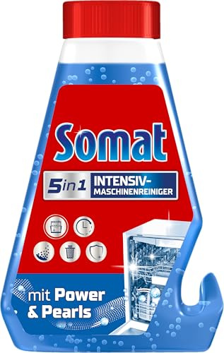 Somat 5in1 Intensiv-Maschinenreiniger (250ml) Spülmaschinenreiniger flüssig | Power Pearls Tiefenreinigung pflegt & entkalkt die Spülmaschine, für hygienische Sauberkeit und längere Lebensdauer