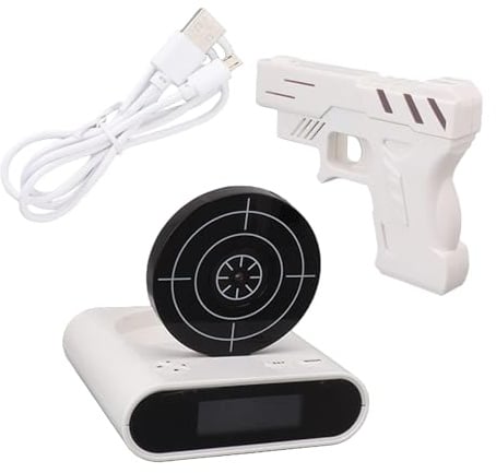 Crumye Digitaler ZielWecker mit 2 Interessanten Alarmmodi für Zuhause/Büro | Für Kinder/Teenager/Erwachsene, Klare LED-Anzeige, Reaktionsfähiger Sensor, Aufzeichnungsfunktion, mit Unterhaltsam Spielmodi