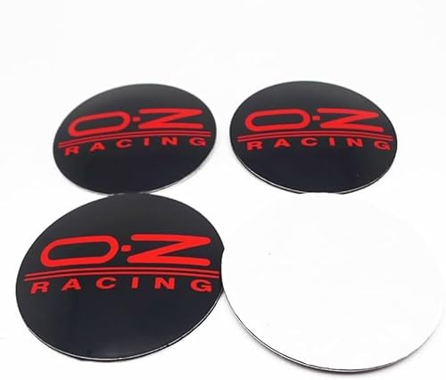VAPORVERSE 4 Stück Auto Nabendeckel Aufkleber, Radnabenabdeckung-Logo für OZ 60mm, Nabenkappen Abzeichen Sticker, Felgen Aufkleber