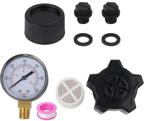 Hoppipola Kit de manomètre et bouchon de vidange de rechange pour filtre à sable pour piscine S180T, S210T, EC30, EC40, S270T