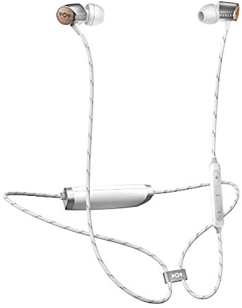 House of Marley Uplift 2 Wireless: Wireless Earphones with Microphone, Bluetooth Connectivity, 10 Hours of Playtime, and Sustainable Materials (Silver)