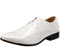 wealsex Scarpe Uomo PU Pelle Verniciata Derby Basse Oxford Business Scarpe di Cuoio (Bianco,45)